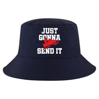 Snowmobile Just Gonna Send It Funny Freestyle Motor Sled Cool Comfort Performance Bucket Hat