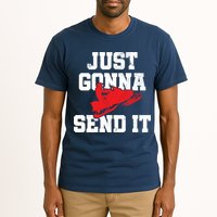 Snowmobile Just Gonna Send It Funny Freestyle Motor Sled Tall T-Shirt