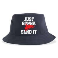 Snowmobile Just Gonna Send It Funny Freestyle Motor Sled Sustainable Bucket Hat