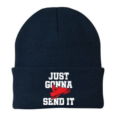 Snowmobile Just Gonna Send It Funny Freestyle Motor Sled Beanie