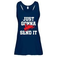 Snowmobile Just Gonna Send It Funny Freestyle Motor Sled Ladies Essential Flowy Tank