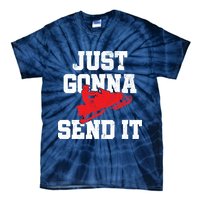 Snowmobile Just Gonna Send It Funny Freestyle Motor Sled Tie-Dye T-Shirt