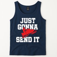Snowmobile Just Gonna Send It Funny Freestyle Motor Sled Tank Top