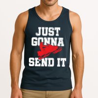 Snowmobile Just Gonna Send It Funny Freestyle Motor Sled Tank Top