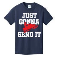 Snowmobile Just Gonna Send It Funny Freestyle Motor Sled Kids T-Shirt