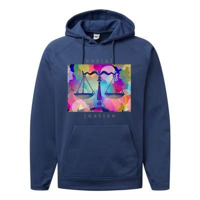 Social Justice Gift Performance Fleece Hoodie