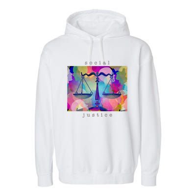 Social Justice Gift Garment-Dyed Fleece Hoodie