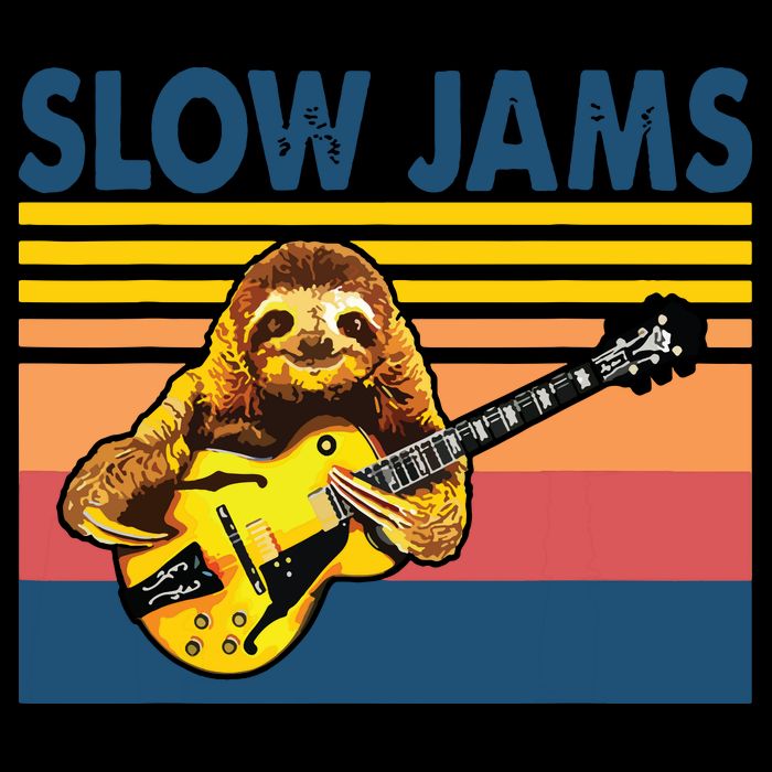 Slow Jams GUITAR Funny Sloth Play Guitar Impact Tech Backpack