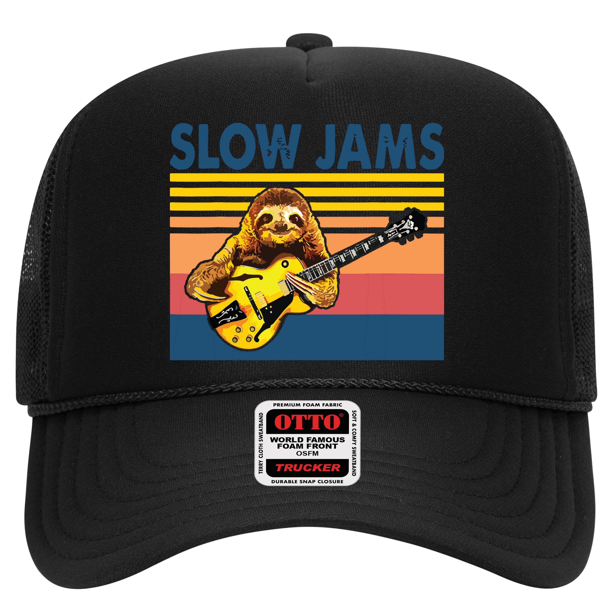 Slow Jams GUITAR Funny Sloth Play Guitar Hat