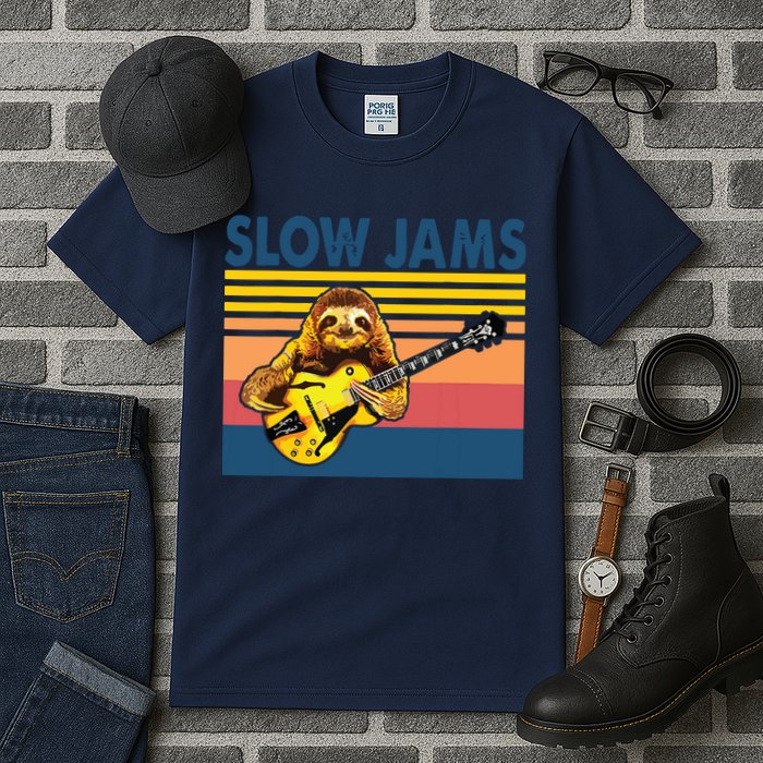Slow Jams GUITAR Funny Sloth Play Guitar Tall T-Shirt