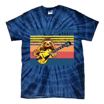 Slow Jams GUITAR Funny Sloth Play Guitar Tie-Dye T-Shirt