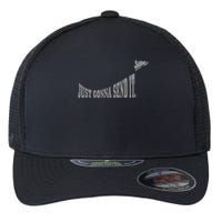 Snowmobile Just Gonna Send It Funny Sled Snowmobiling Gift Flexfit Unipanel Trucker Cap