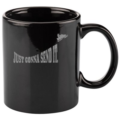 Snowmobile Just Gonna Send It Funny Sled Snowmobiling Gift 11oz C Handle Ceramic Mug
