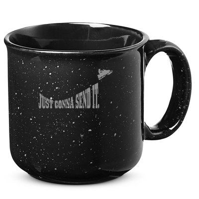 Snowmobile Just Gonna Send It Funny Sled Snowmobiling Gift 15oz Campfire Ceramic Mug