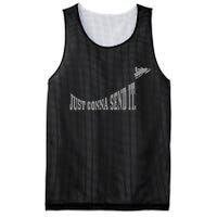 Snowmobile Just Gonna Send It Funny Sled Snowmobiling Gift Mesh Reversible Basketball Jersey Tank