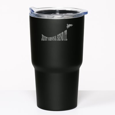 Snowmobile Just Gonna Send It Funny Sled Snowmobiling Gift Tumbler