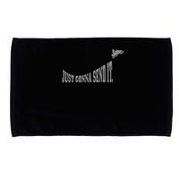 Snowmobile Just Gonna Send It Funny Sled Snowmobiling Gift Microfiber Hand Towel