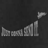 Snowmobile Just Gonna Send It Funny Sled Snowmobiling Gift Microfiber Hand Towel