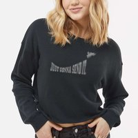 Snowmobile Just Gonna Send It Funny Sled Snowmobiling Gift Cropped Pullover Crew