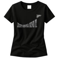 Snowmobile Just Gonna Send It Funny Sled Snowmobiling Gift Womens T-Shirt