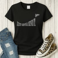 Snowmobile Just Gonna Send It Funny Sled Snowmobiling Gift Womens T-Shirt