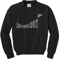 Snowmobile Just Gonna Send It Funny Sled Snowmobiling Gift Kids Sweatshirt