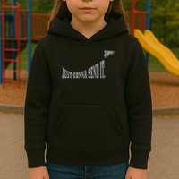 Snowmobile Just Gonna Send It Funny Sled Snowmobiling Gift Kids Hoodie