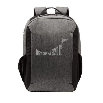 Snowmobile Just Gonna Send It Funny Sled Snowmobiling Gift Vector Backpack