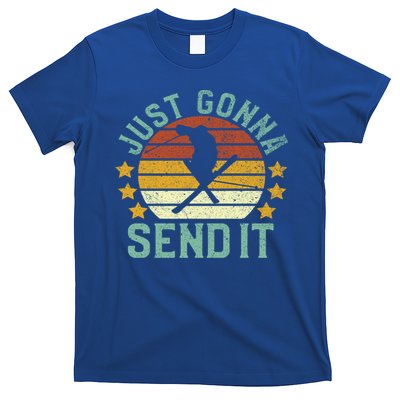 Skiing Just Gonna Send It Funny Vintage Ski Gift For Skier Gift T-Shirt