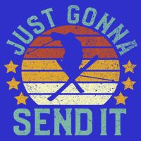 Skiing Just Gonna Send It Funny Vintage Ski Gift For Skier Gift Womens T-Shirt