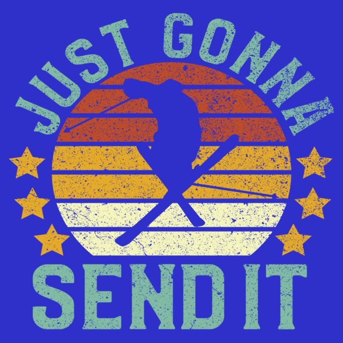 Skiing Just Gonna Send It Funny Vintage Ski Gift For Skier Gift Womens T-Shirt