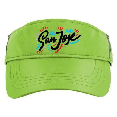 San Jose Hand Drawn Logo Adult Drive Performance Visor