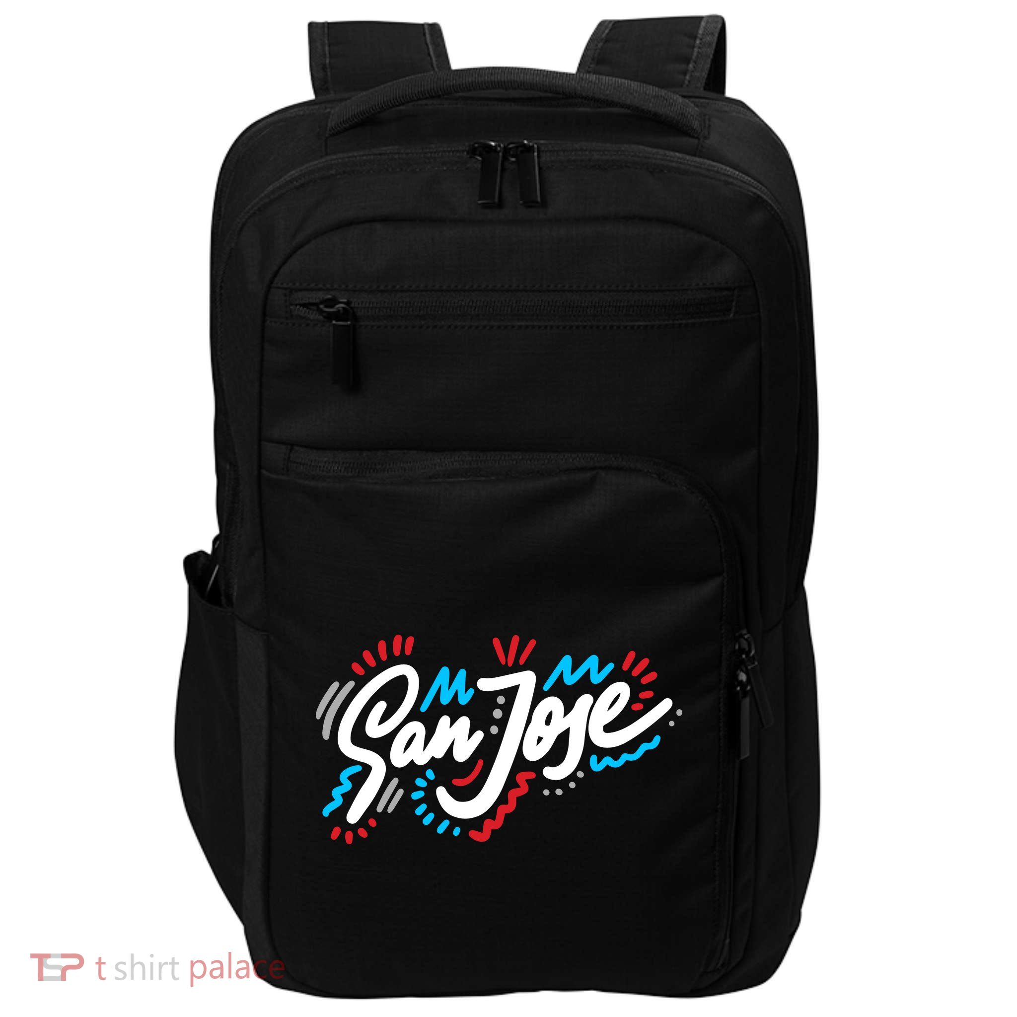 San Jose Hand Drawn Logo Impact Tech Backpack