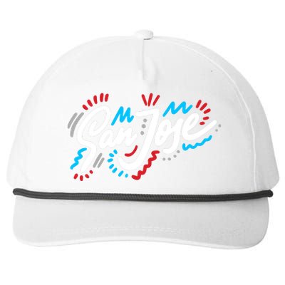 San Jose Hand Drawn Logo Snapback Five-Panel Rope Hat