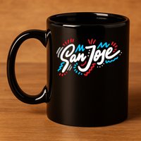 San Jose Hand Drawn Logo 11oz C Handle Ceramic Mug