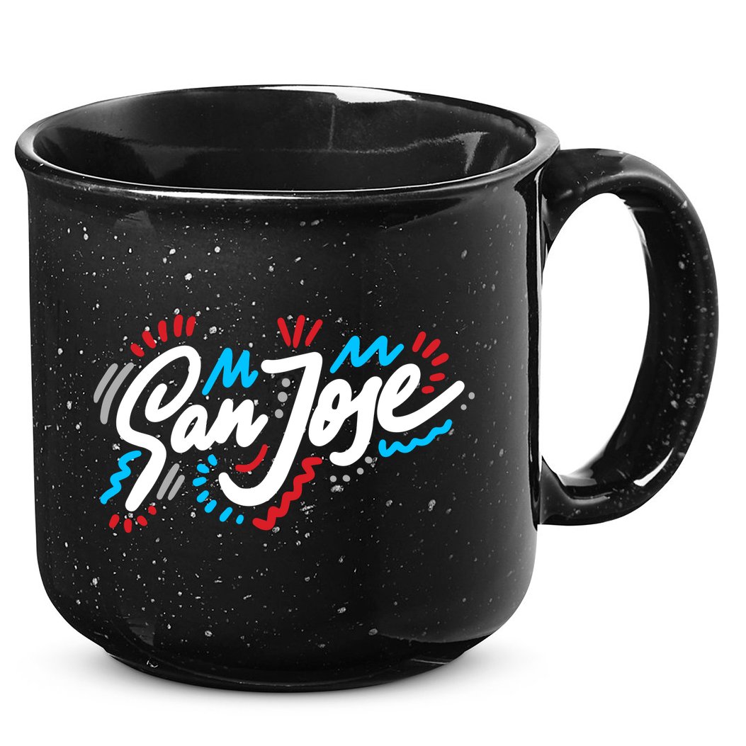 San Jose Hand Drawn Logo 15oz Campfire Ceramic Mug