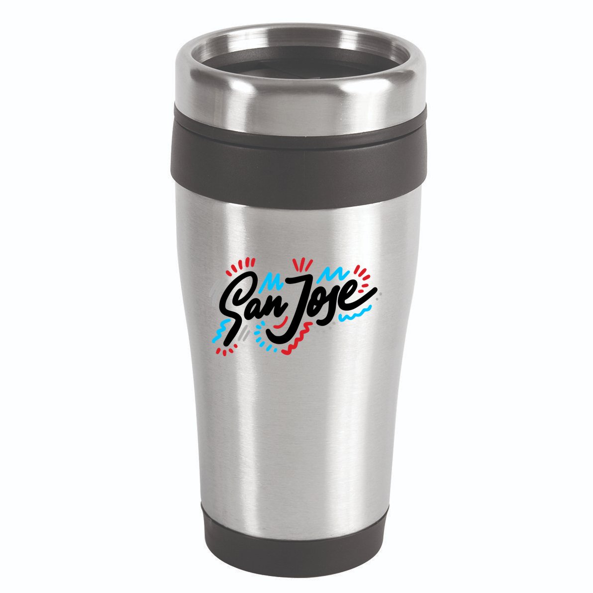 San Jose Hand Drawn Logo 16oz Travel Tumbler