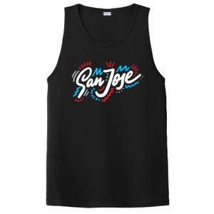 San Jose Hand Drawn Logo PosiCharge Competitor Tank