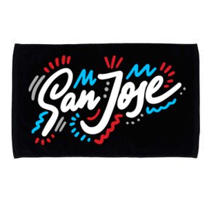 San Jose Hand Drawn Logo Microfiber Hand Towel