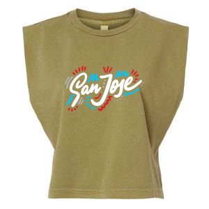 San Jose Hand Drawn Logo Garment-Dyed Women's Muscle Tee