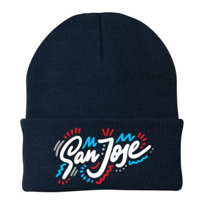 San Jose Hand Drawn Logo Knit Cap Winter Beanie