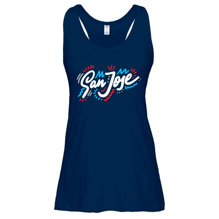 San Jose Hand Drawn Logo Ladies Essential Flowy Tank