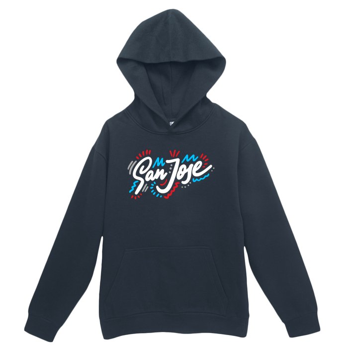 San Jose Hand Drawn Logo Urban Pullover Hoodie