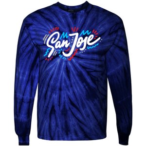 San Jose Hand Drawn Logo Tie-Dye Long Sleeve Shirt