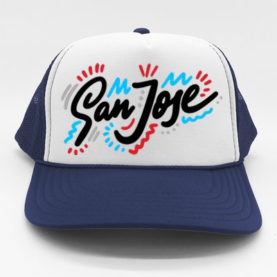 San Jose Hand Drawn Logo Trucker Hat