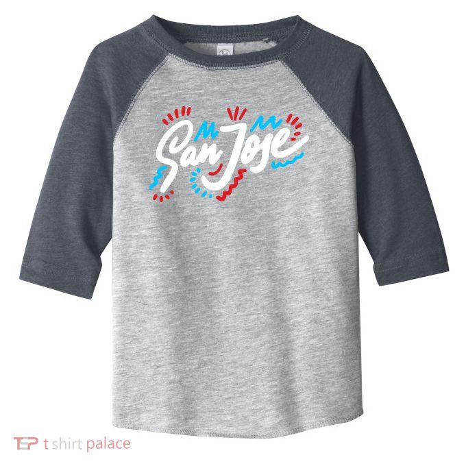 San Jose Hand Drawn Logo Toddler Fine Jersey T-Shirt