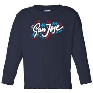 San Jose Hand Drawn Logo Toddler Long Sleeve Shirt