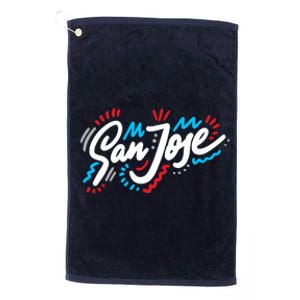 San Jose Hand Drawn Logo Platinum Collection Golf Towel