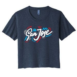 San Jose Hand Drawn Logo Women's Crop Top Tee