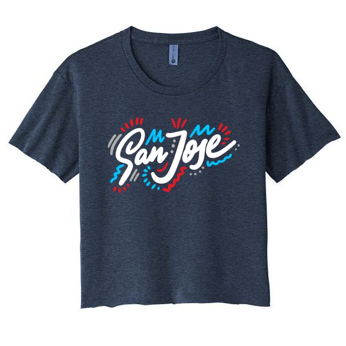 San Jose Hand Drawn Logo Women's Crop Top Tee